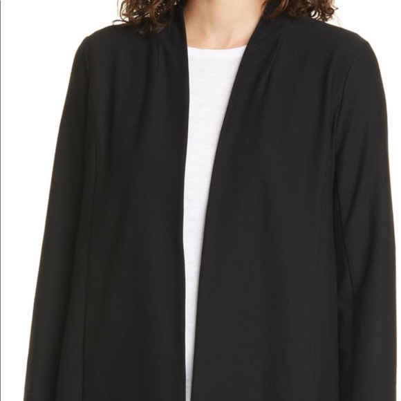 Eileen Fisher, black open front, Shaw jacket. - Picture 1 of 5